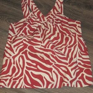 Old Navy Women's Tank Size XL Brown/Cream Animal